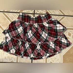 Mayoral Red and White Plaid Mini Skirt